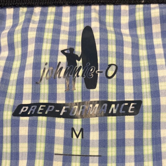 johnnie-o Prep-Performance Mens Button Down Shirt Blue Gingham Check Size M - Picture 4 of 11